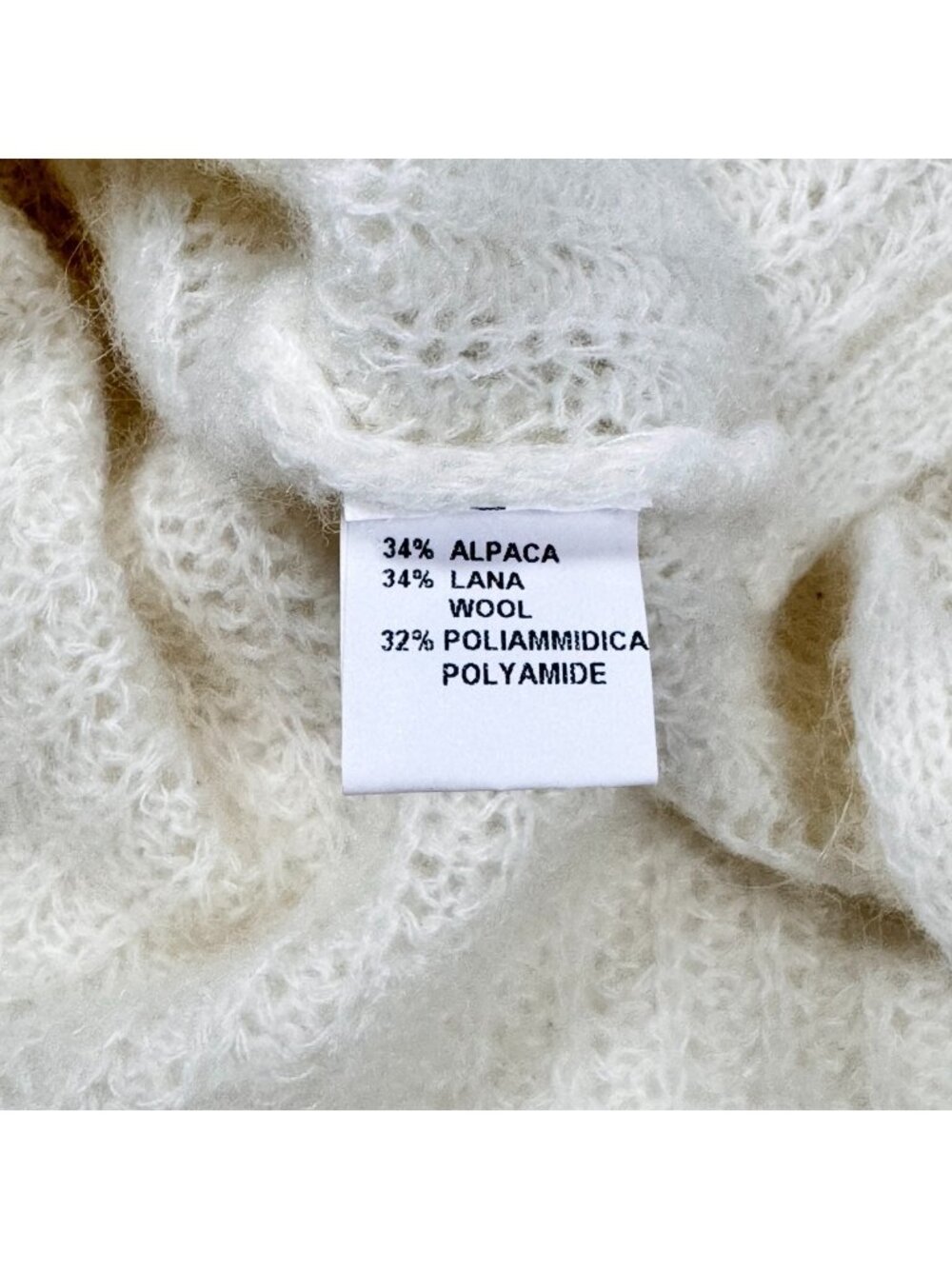 Oversized Alpaca Wool Blend Polo Sweater M Minimalist Boxy - Picture 7 of 11